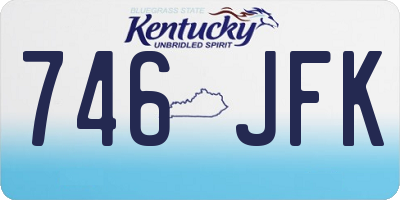 KY license plate 746JFK