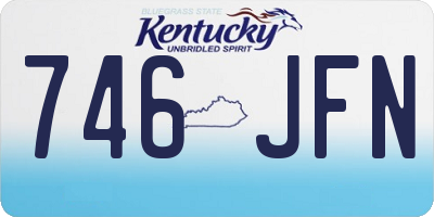 KY license plate 746JFN