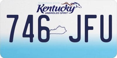 KY license plate 746JFU