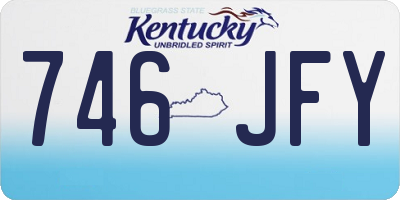 KY license plate 746JFY