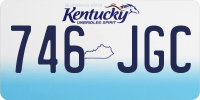 KY license plate 746JGC
