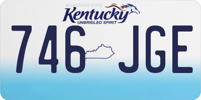 KY license plate 746JGE