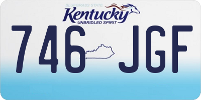KY license plate 746JGF