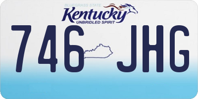 KY license plate 746JHG