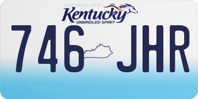 KY license plate 746JHR