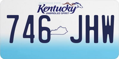 KY license plate 746JHW