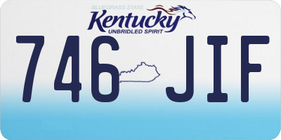 KY license plate 746JIF