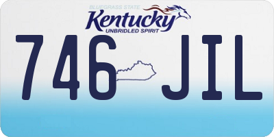 KY license plate 746JIL