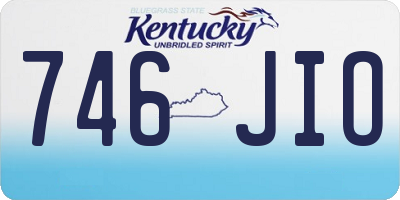 KY license plate 746JIO