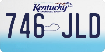 KY license plate 746JLD