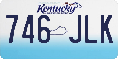 KY license plate 746JLK