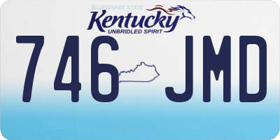 KY license plate 746JMD