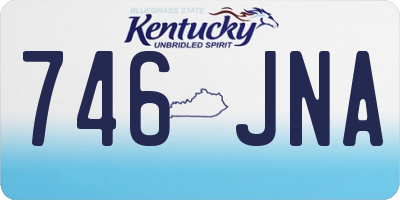 KY license plate 746JNA