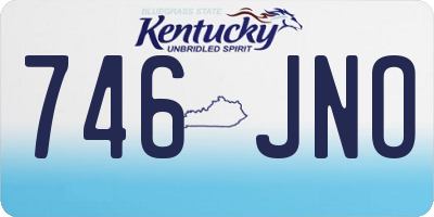 KY license plate 746JNO
