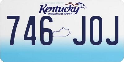 KY license plate 746JOJ