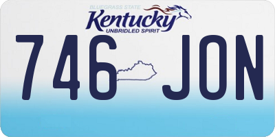 KY license plate 746JON
