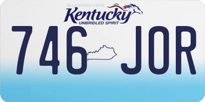 KY license plate 746JOR
