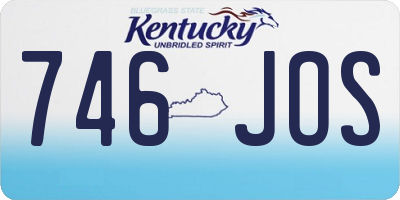 KY license plate 746JOS