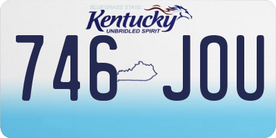 KY license plate 746JOU
