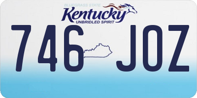 KY license plate 746JOZ