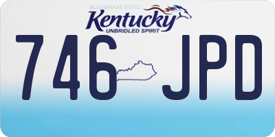 KY license plate 746JPD
