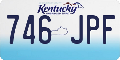 KY license plate 746JPF