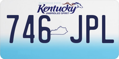 KY license plate 746JPL