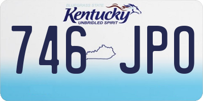 KY license plate 746JPO