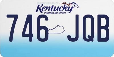 KY license plate 746JQB