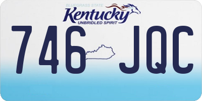 KY license plate 746JQC