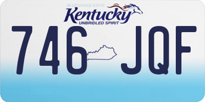 KY license plate 746JQF