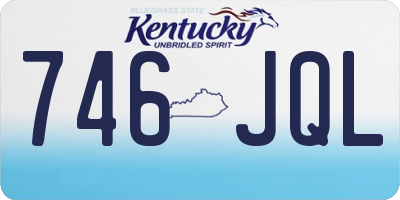 KY license plate 746JQL