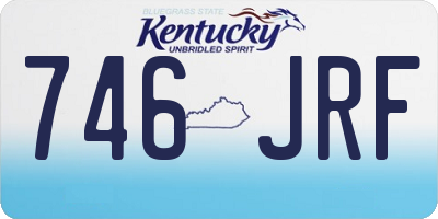 KY license plate 746JRF