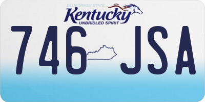 KY license plate 746JSA