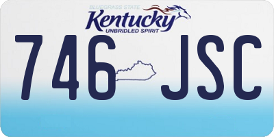KY license plate 746JSC