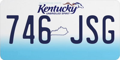 KY license plate 746JSG