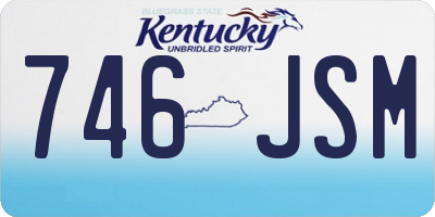 KY license plate 746JSM