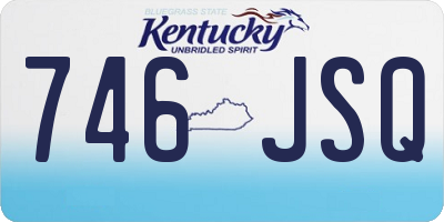 KY license plate 746JSQ