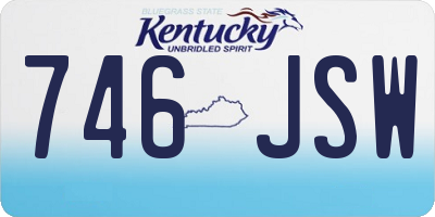 KY license plate 746JSW