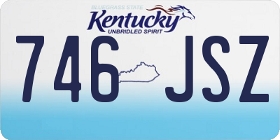 KY license plate 746JSZ