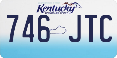 KY license plate 746JTC