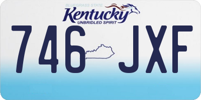 KY license plate 746JXF