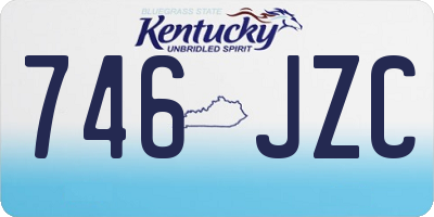 KY license plate 746JZC