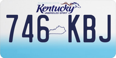 KY license plate 746KBJ