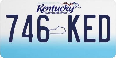 KY license plate 746KED