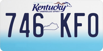 KY license plate 746KFO