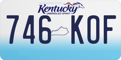KY license plate 746KOF