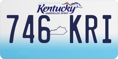 KY license plate 746KRI