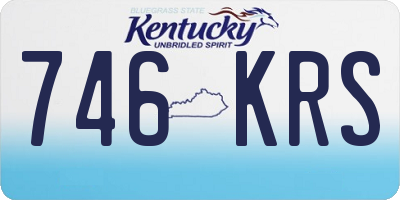 KY license plate 746KRS