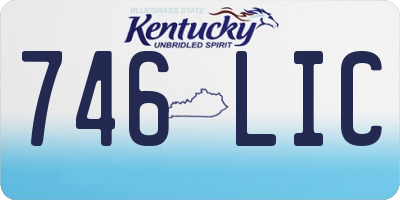 KY license plate 746LIC